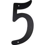 Klassen House Number 5 - 3 1/2-in - Aluminum - Black