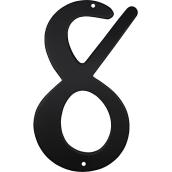 Klassen House Number 8 - 3 1/2-in - Aluminum - Black