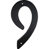 Klassen House Number 9 - 3 1/2-in - Aluminum - Black