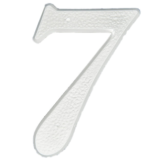 Klassen House Number 7 5in Plastic White 1060376 RONA