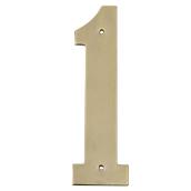 Klassen House Number 1 - 3 1/2-in - Metal - Brass