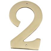 Klassen House Number 2 - 3 1/2-in - Metal - Brass