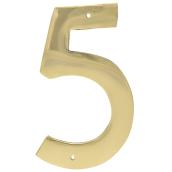 Klassen Nail-On Number 5 - 3 1/2-in - Brass Metal Finish