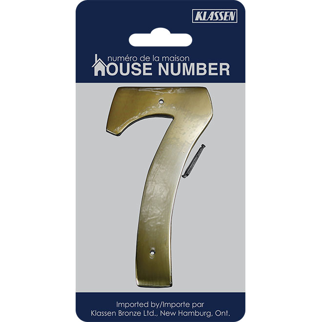 Klassen Nail-On Number 7 - 3 1/2-in - Brass Metal Finish