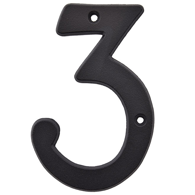 Klassen Nail-On Number 3 - 3-in - Black Metal