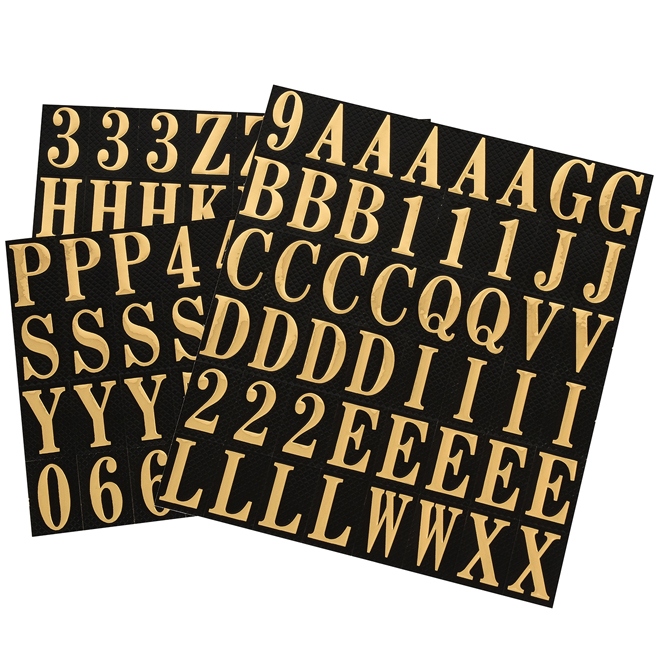 Hillman 1-in Black and Gold Mylar Number and Letter Pack