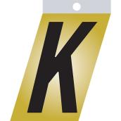 Klassen Self-Adhesive Metal Letter - K - 2-in - Black