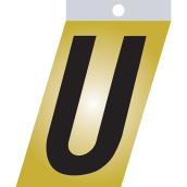 Klassen Self-Adhesive Metal Letter - U - 2-in - Black