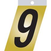 Klassen Self-Adhesive Metal Number  9 - 3-in - Black