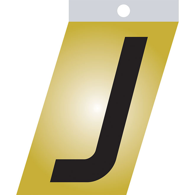 Klassen Self Adhesive Metal Letter J 3 In Black Rona