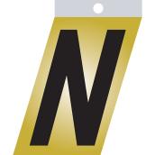 Klassen Self-Adhesive Metal Letter N - 3-in - Black