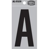 Klassen Ree-Flects Reflective Letter A - 2-in - Vinyl - Black and Silver