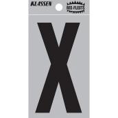 Klassen Ree-Flects Reflective Letter X - 2-in - Vinyl - Black and Silver