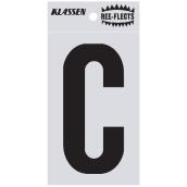 Klassen Reflective Letter - C - 3-in - Black