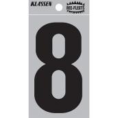 Klassen Reflective Number - No. 8 - 3-in - Black