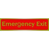 Klassen Self-Adhesive Emergency Exit Sign - 2-in x 8-in - Aluminum