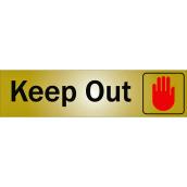 Klassen Self-Adhesive Keep Out Sign - 2-in x 8-in - Aluminum