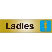 Écriteau anglais « Ladies » en métal, 2
