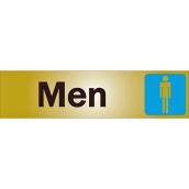Écriteau anglais « Men » en métal, 2