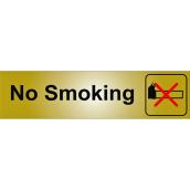 Klassen Self-Adhesive No Smoking Sign - 2-in x 8-in - Aluminum