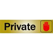 Klassen Self-Adhesive Private Sign - 2-in x 8-in - Aluminum