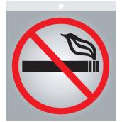 Klassen International No Smoking Sign - 5 1/2-in x 5 1/2-in - Aluminum