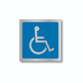 Klassen Wheelchair Sign - 3 1/2-in x 3 1/2-in - Aluminum