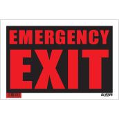 Klassen Emergency Exit Sign - 8-in x 12-in - Plastic