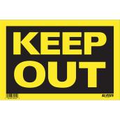 Panneau anglais Keep Out de Klassen, 8 po x 12 po, plastique