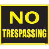 Klassen No Trespassing Sign - 19-in x 24-in - Plastic