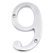 Klassen Nail-On Metal Number - No. 9 - 4-in - Polished Chrome