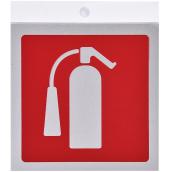 Klassen Fire Extinguisher Sign -3 1/2-in x 3 1/2-in - Aluminum