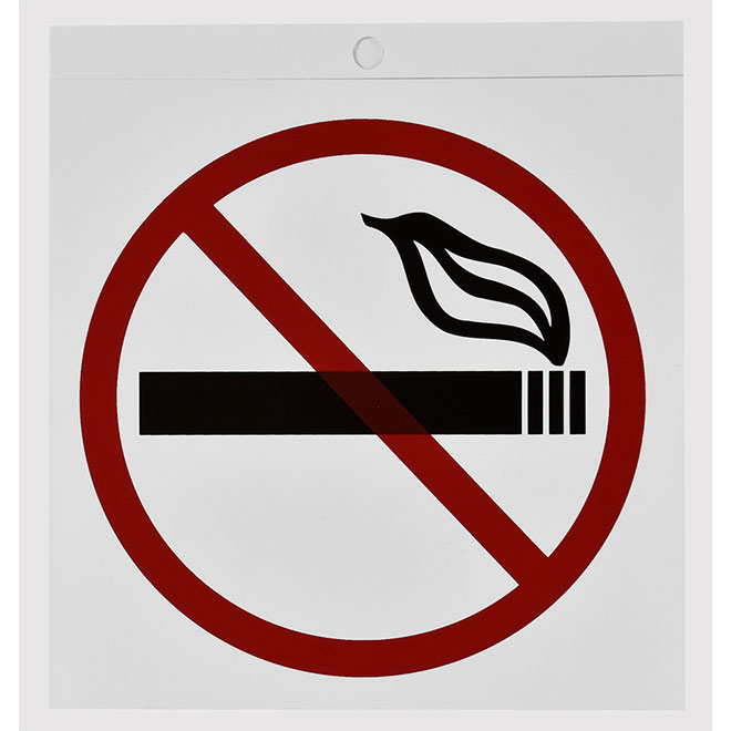 Klassen No Smoking Identification Sign - Plastic - 3 1/2-in