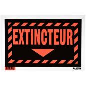 Panneau Extincteur par Klassen, 8 po x 12 po, plastique, rouge et noir