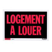 Panneau Logement à louer par Klassen, 8 po x 12 po, plastique, rouge et noir