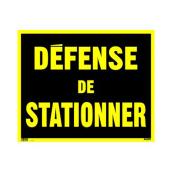 Panneau Défense de stationner par Klassen, 19 po x 24 po, plastique, rouge et noir