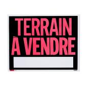 Klassen French Terrain à vendre Sign - 19-in x 24-in - Plastic - Red and Black