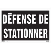 Klassen French Défense de stationner Sign - 12-in x 19-in - Plastic