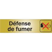 Klassen Self-Adhesive Sign - Défense de fumer - French Only - 2-in x 8-in - Aluminum