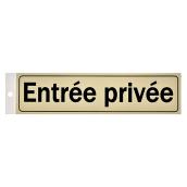 Panneau autocollant Entrée privée de Klassen, 2 po x 8 po, aluminium