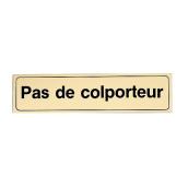 Panneau autocollant Pas de colporteur de Klassen, 2 po x 8 po, aluminium