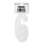 Klassen Brand Self-Adhesive Number 6 - Reflective - 3-in - White - Vinyl