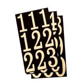 Klassen Brand Self-Adhesive Numbers - Reflective - 3-in - Black and Gold - Vinyl - 27-Pack