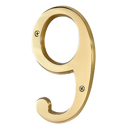 Klassen Screw-On Number 9 - 6-in - Gold - Brass