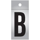 Klassen Brand Self-Adhesive B Letter - Reflective - 1-in - Black and Silver - Vinyl