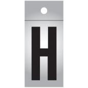 Klassen Brand Self-Adhesive H Letter - Reflective - 1-in - Black and Silver - Vinyl