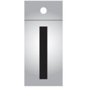 Klassen Brand Self-Adhesive I Letter - Reflective - 1-in - Black and Silver - Vinyl