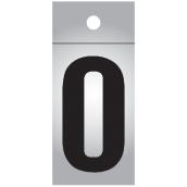 Klassen Brand Self-Adhesive O Letter - Reflective - 1-in - Black and Silver - Vinyl