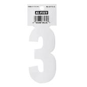 Klassen Self-Adhesive and Reflective Number 3 - 3-in - Vinyl - White