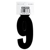 Klassen Self-Adhesive and Reflective Number 9 - 3-in - Vinyl - Black